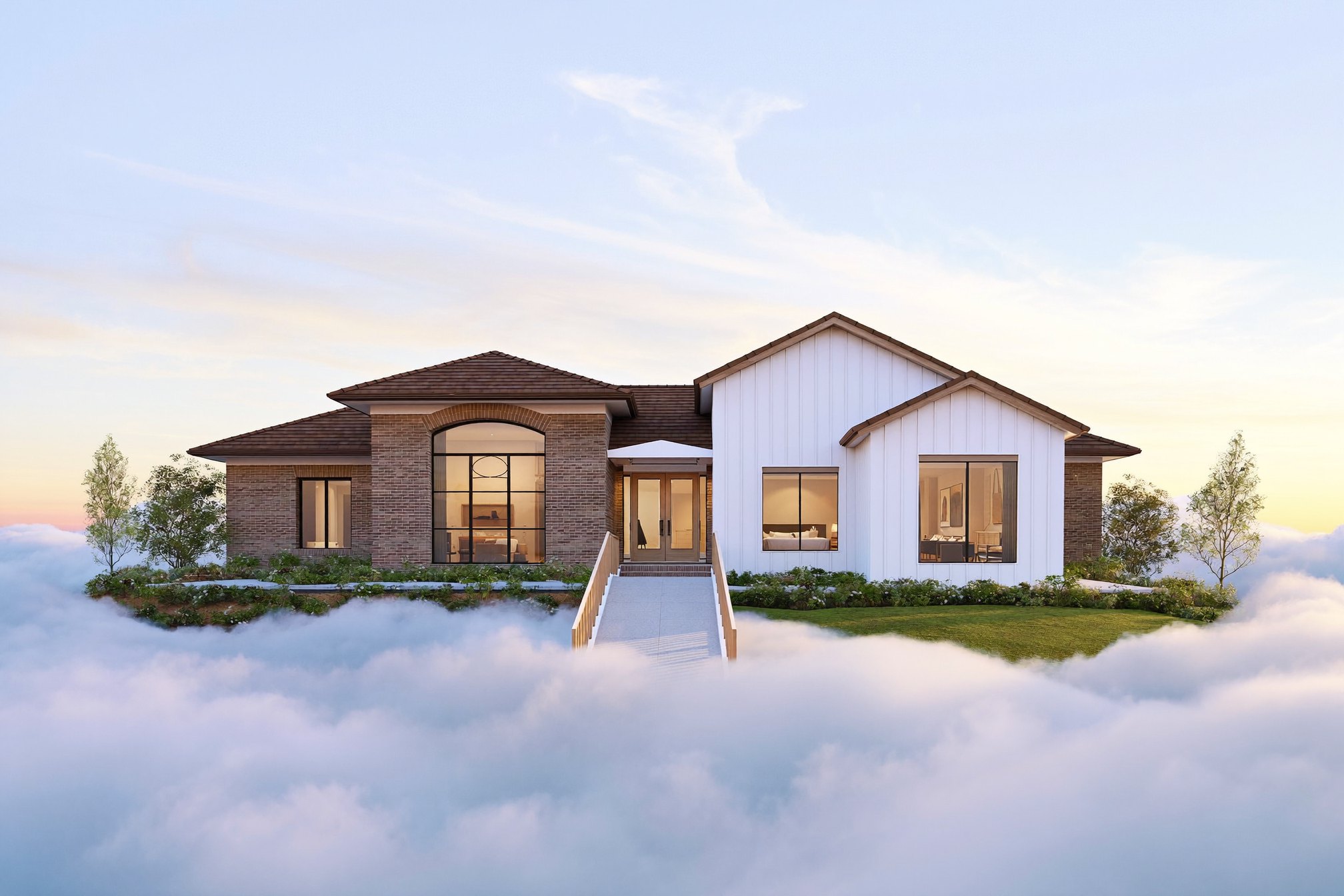 Built-out, licensed care facility after conversion